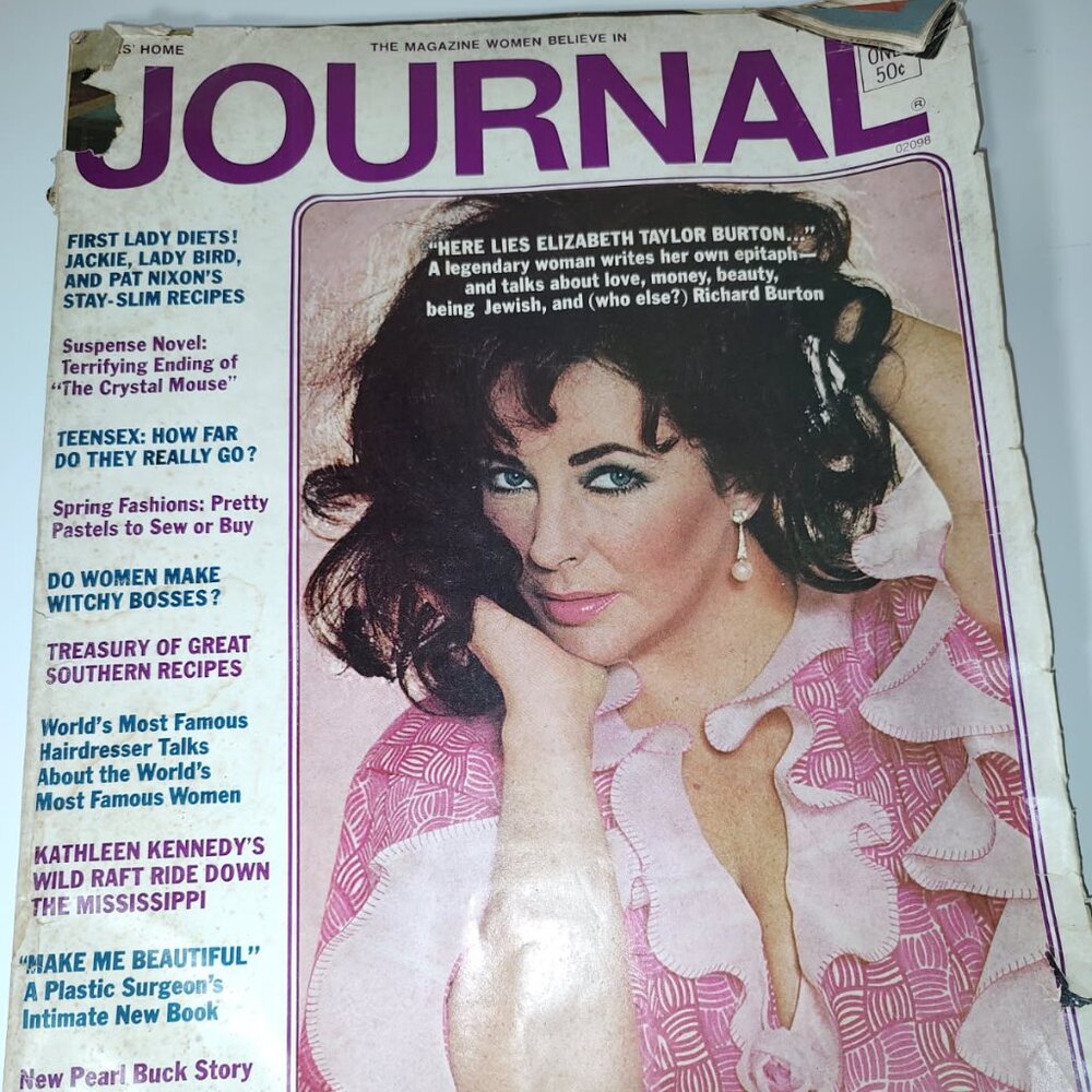 VTG. Ladies Home Journal Magazine February 1973-Elizabeth Taylor Burton (AS IS)